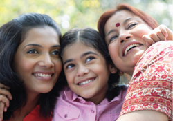 three generations of women